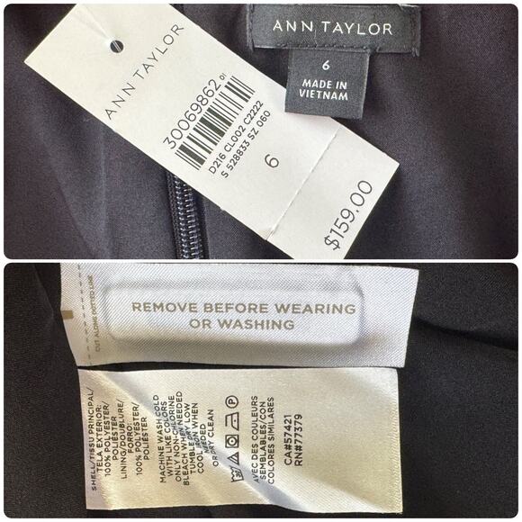 Ann Taylor Black and Red Floral Mini Dress - Picture 11 of 11